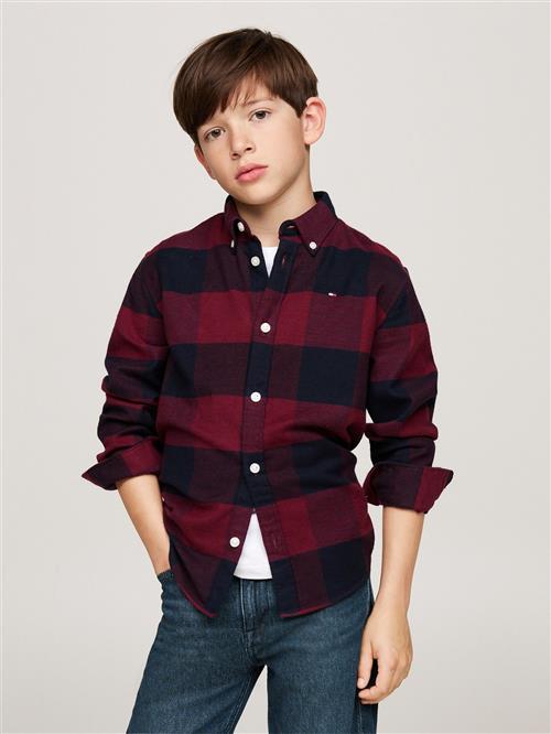 Tommy Hilfiger Flanel Check Shirt Str 6 - Red Check Skjorter hos Magasin