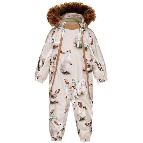 Molo Pyxis Baby-Flyverdragt Winter Rabbits | Beige | 92 cm