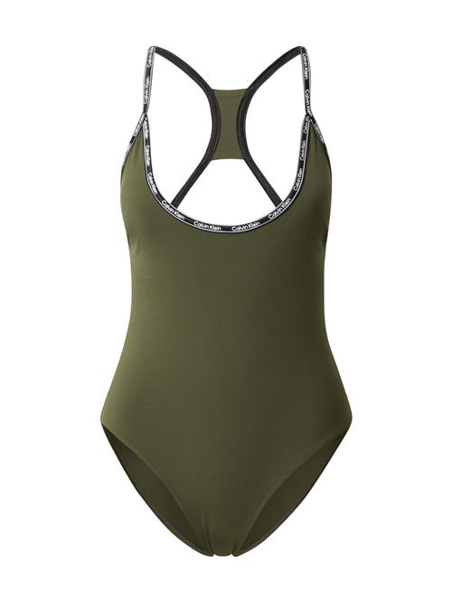 Calvin Klein Swimwear Badedragt  khaki / sort / hvid