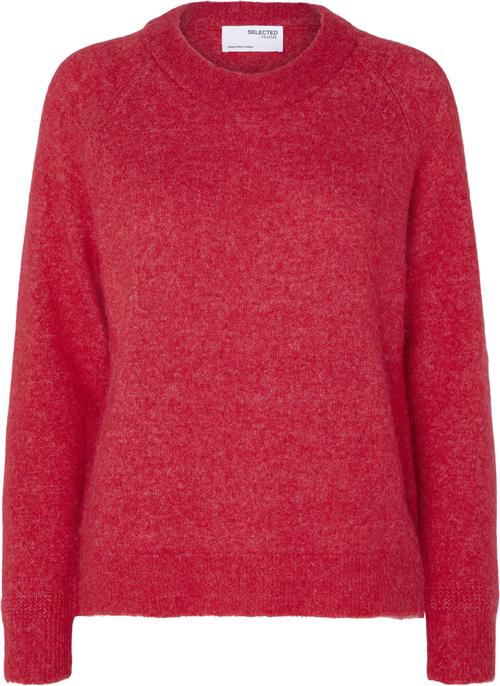 Se Selected Femme Slflulu LS Alpaca Blend Knit Oneck B Noos Kvinde Ski Patrol/melange Sweaters Str S - hos Magasin ved Magasin