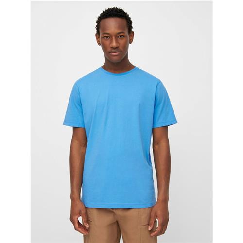 Knowledge Cotton Apparel Basic Tshirt - Gots/vegan Mand Azure Blue Kortærmede T-shirts Str XL - hos Magasin