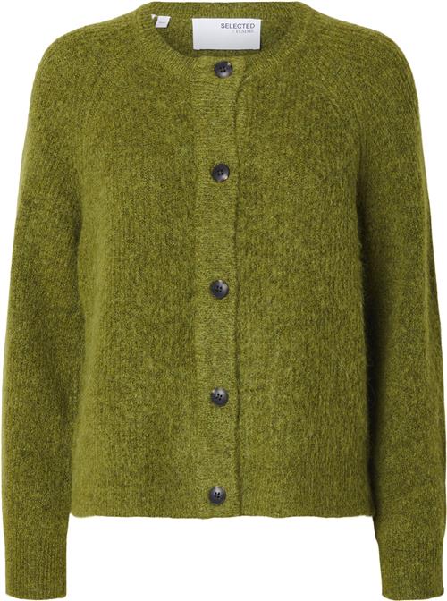 Selected Femme Slflulu LS Alpaca Blend Knit Short Cardigan B NO Kvinde Cardamom Seed/melange Cardigans Str M - hos Magasin