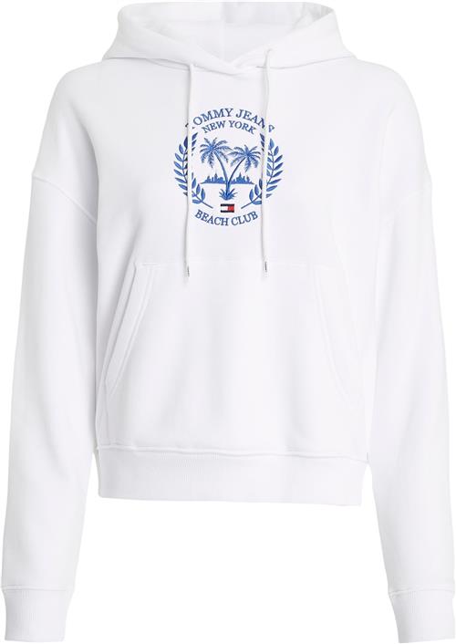 Tommy Hilfiger TJW BXY Prep Luxe 2 Hoodie Kvinde White Hættetrøjer Str M - hos Magasin