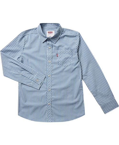 Levi's LVB LS Nature Prep Woven Shirt Str 12A - Coronet Blue Skjorter hos Magasin