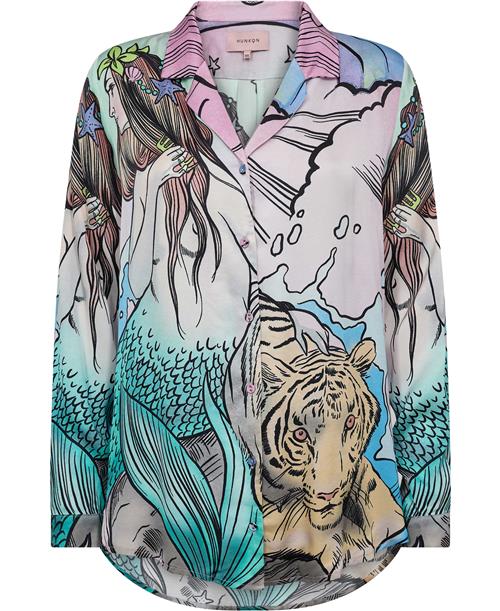 Se HUNKØN Clementine Shirt Kvinde The Dreamer Tarot Art Print Langærmede Skjorter Str M - hos Magasin ved Magasin