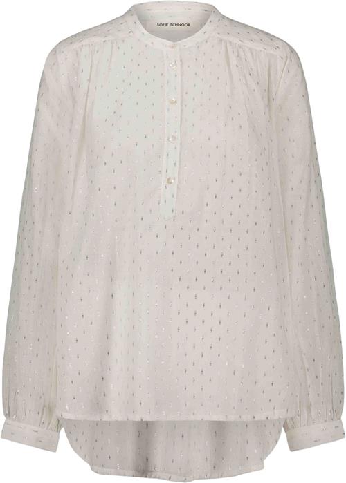 Sofie Schnoor Shirt Kvinde White Silver Langærmede Skjorter Str 40 - hos Magasin