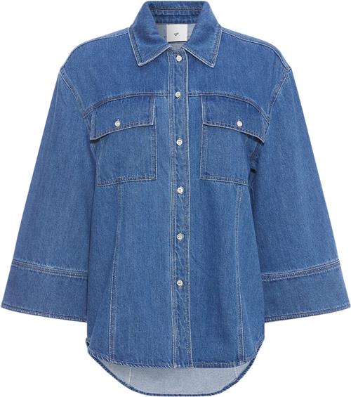 Se Heartmade ¤ Manel Shirt HM ¤ Kvinde Blue Denim Denimskjorter Str 38 - Denim hos Magasin ved Magasin