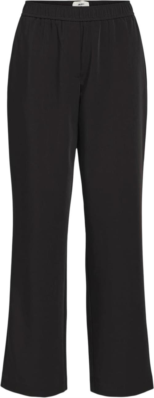 Se Object Objpila MW Pants 131 Kvinde Black Bukser Med Brede Ben Str 38 - hos Magasin ved Magasin