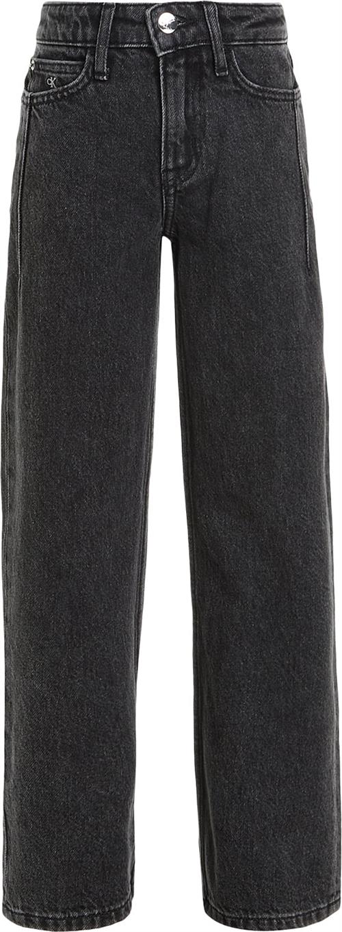 Calvin Klein HR Wide LEG Optic Washed Black Str 10 år - 1by Bukser hos Magasin