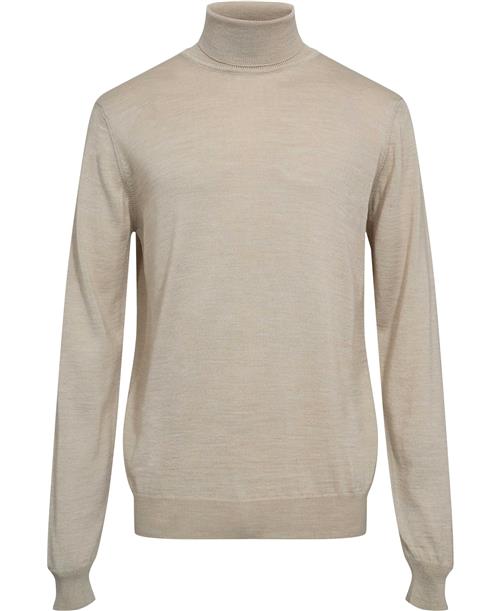 Casual Friday Cfkonrad Merino Roll Neck Knit Mand Feather Gray Melange Cardigans Slim Fit Str XXXL Merino - hos Magasin