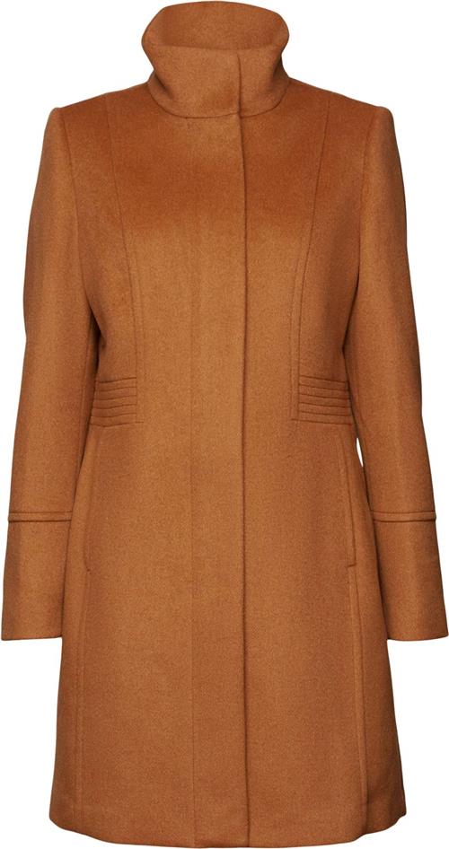 Esprit Sg083eo1g331 F_RCS_Baswoolct Kvinde Caramel Frakker Str S - hos Magasin