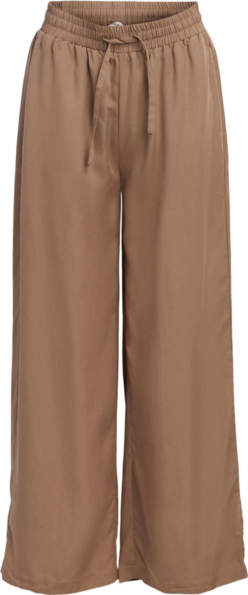 Object Objtilda Talula Long Pant Noos Kvinde Fossil Bukser Med Brede Ben Str 36 - hos Magasin