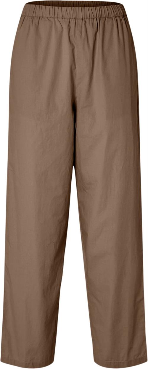 Selected Femme Slfblair HW Pant B Kvinde Coca Mocha Bukser Med Lige Ben Regular Fit Str 40 - hos Magasin