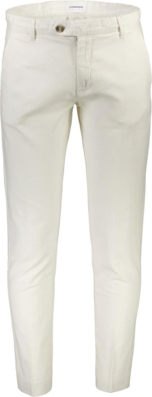 Se Lindbergh Linen Club Pants Mand Hvid Chinos Str S - Bomuld hos Magasin ved Magasin