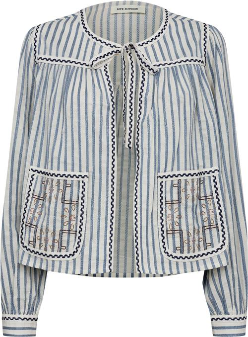 Sofie Schnoor Shirt Kvinde Federal Blue Langærmede Bluser Str 38 - hos Magasin