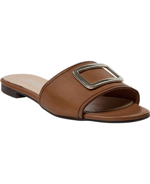 Shoe Biz Austin Kvinde Cognac Flade Sandaler Str 39 - hos Magasin