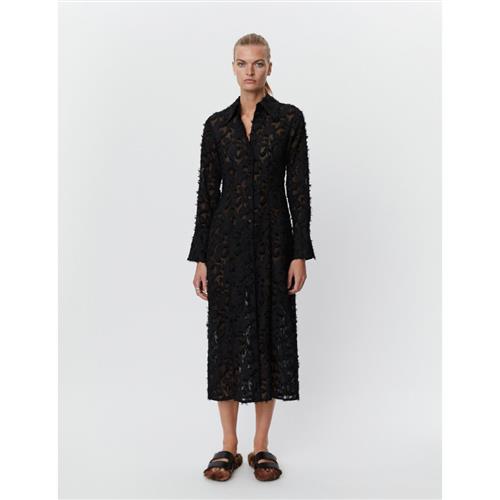 DAY Birger et Mikkelsen Joe Delicate Texture Kvinde Black Maxi Kjoler Str 40 - hos Magasin