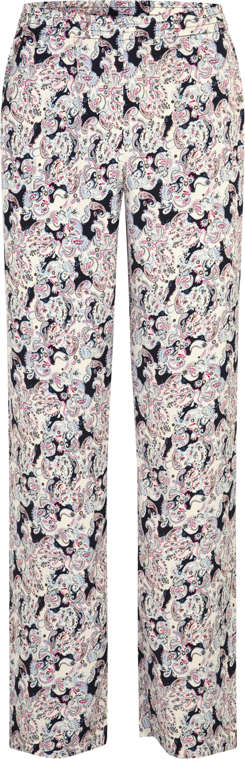 Rosemunde Recycled Polyester Trousers Kvinde Boho Paisley Print Bukser Med Lige Ben Str 44 Polyester - hos Magasin