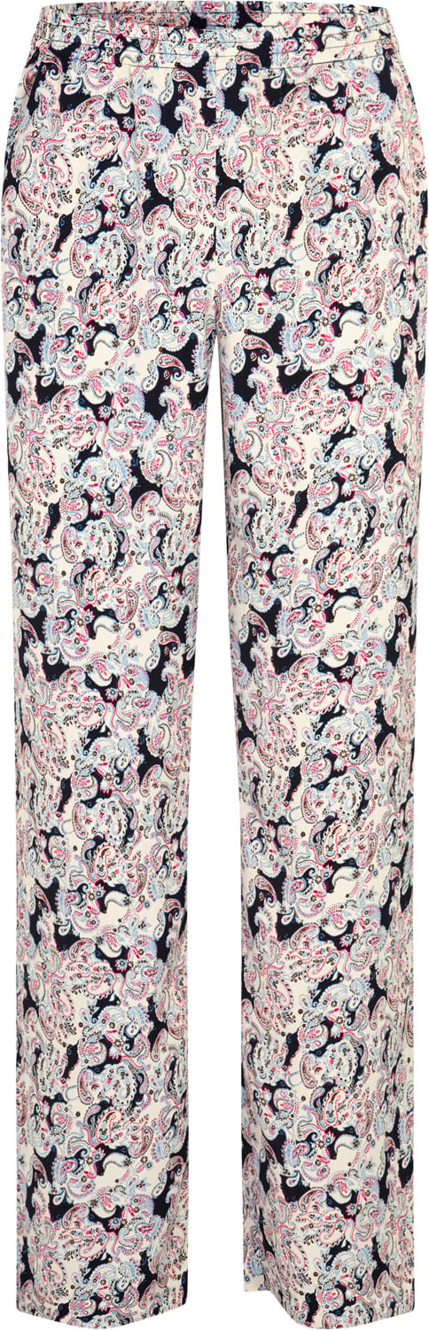 Rosemunde Recycled Polyester Trousers Kvinde Boho Paisley Print Bukser Med Lige Ben Str 34 Polyester - hos Magasin