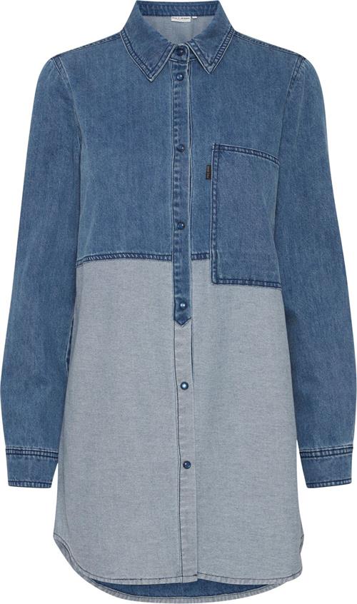 Se PULZ Jeans Pzsylvie Shirt Kvinde Medium Blue Denim Denimskjorter Str XS - Denim hos Magasin ved Magasin