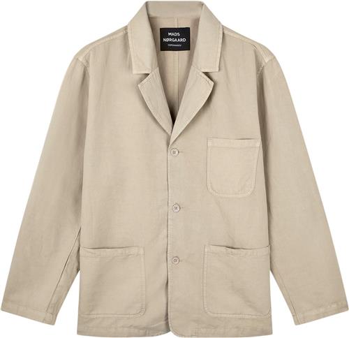 Se Mads Nørgaard - Copenhagen Cotton Lin Twill August Blazer Mand Sand Blazere Str 46 - hos Magasin ved Magasin