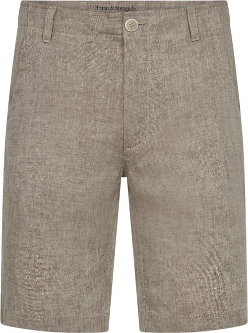 Bruun & Stengade BS Abel Regular Fit Shorts Mand Brun Chino Shorts Str 33 - hos Magasin