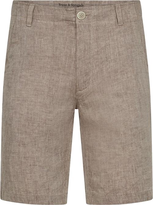 Bruun & Stengade BS Abel Regular Fit Shorts Mand Brun Chino Shorts Str 38 - hos Magasin