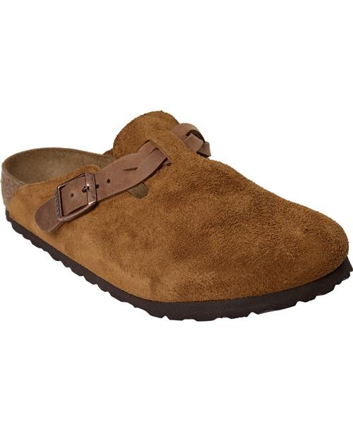 Birkenstock Boston Leve Braided Mink Kvinde Brown Slip-ins Str 39 - Læder hos Magasin