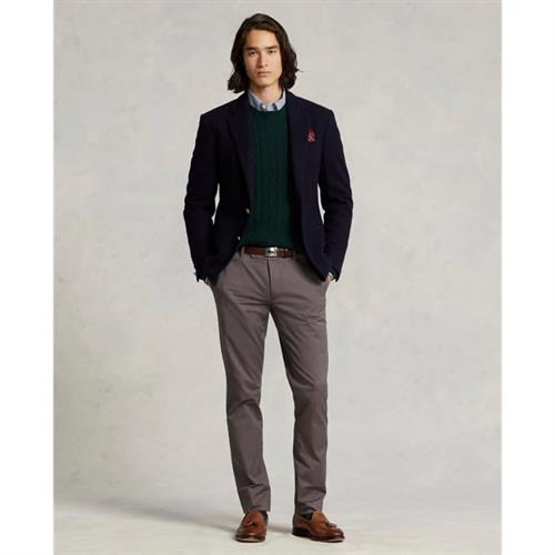 Se Polo Ralph Lauren Stretch Slim Fit Chino Pant Mand Norfolk Grey Chinos Slim Fit Str 34/34 - hos Magasin ved Magasin