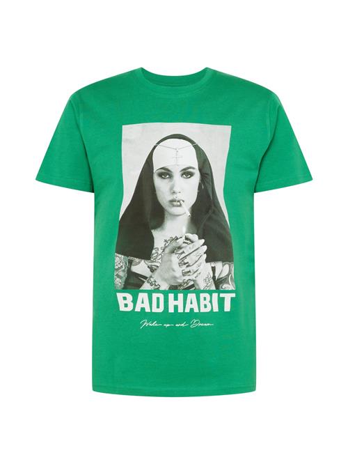 Se Mister Tee Bluser & t-shirts 'Bad Habit'  grøn / sort / hvid ved About You