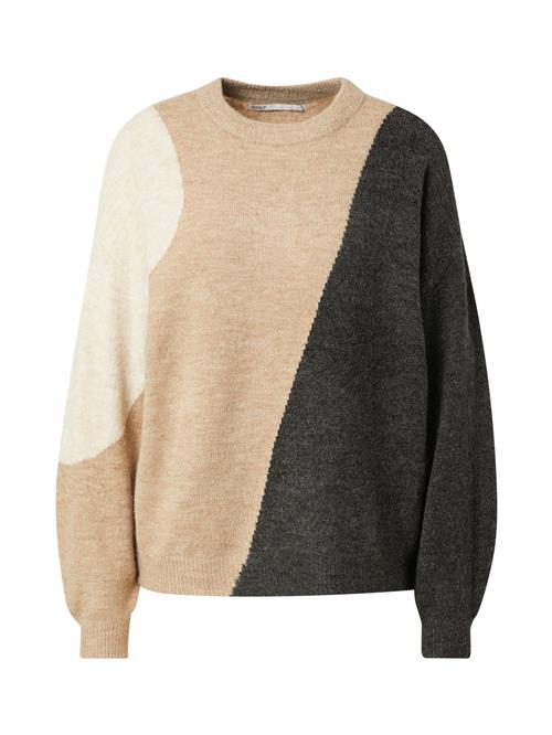 ONLY Pullover 'Silja'  beige / beige-meleret / sort-meleret