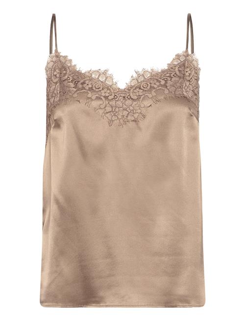 Se Rosemunde Silk Strap Top Rosemunde Brown ved Booztlet