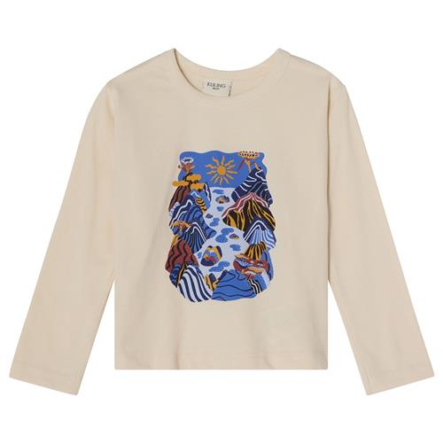 Kuling GOTS Athens Mønstret Langærmet T-shirt Manne Jalilian 110/116 cm  Blå  110/116 cm  Unisex