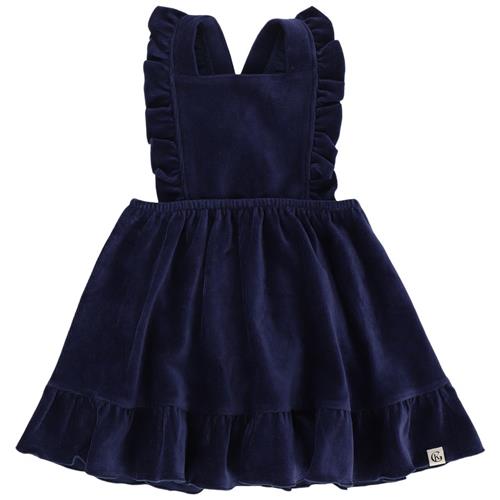 Se Gullkorn Design Olit Kjole Navy Blue | Marine blå | 122 cm ved Babyshop