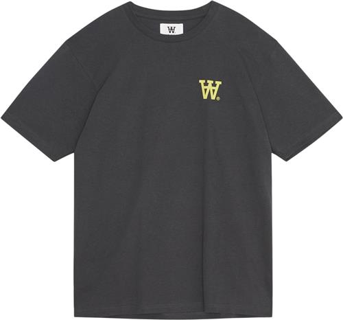 Wood Wood Wwace AA Chest Print Tshirt Mand Charcoal Kortærmede T-shirts Str XL - hos Magasin