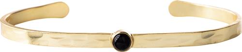 A Beautiful Story Sensitive Black Onyx Bracelet GP 16cm, adjustable - Armring hos Magasin