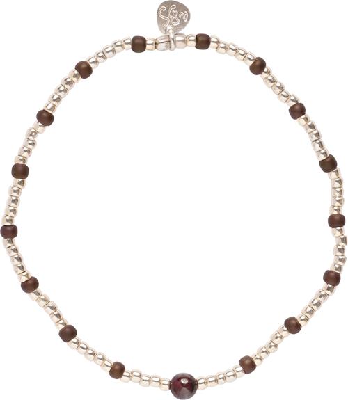 A Beautiful Story Clever Garnet Bracelet SC 16cm - Perlearmbånd hos Magasin