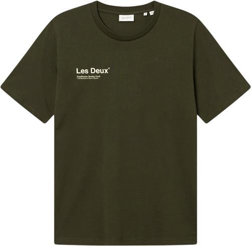 Les Deux Brody Tshirt 2.0 Mand Army Kortærmede T-shirts Regular Fit Str XL - Bomuld hos Magasin