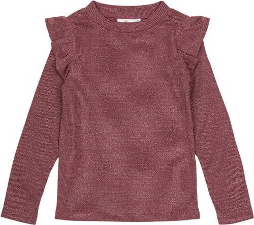 The New Tnfarah L_S Tee Str 98-104 cm/3-4 år - Crushed Berry Langærmede T-shirts hos Magasin