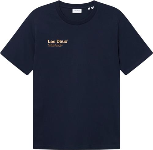 Les Deux Brody Tshirt 2.0 Mand Navy Kortærmede T-shirts Regular Fit Str S - Bomuld hos Magasin