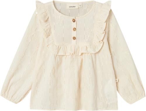 Lil' Atelier Nmfrhody LS Loose Shirt LIL Str 92 - Turtledove Leggings hos Magasin