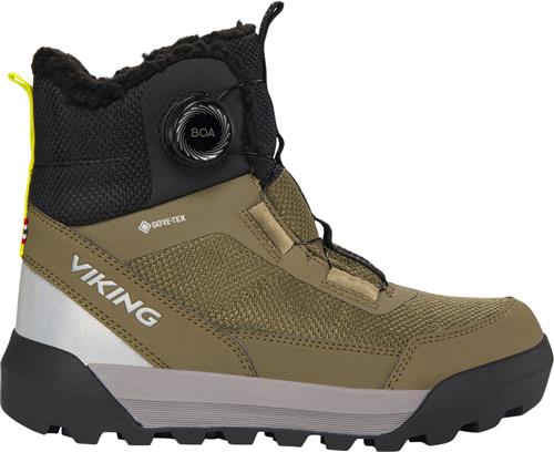 Viking Expower Warm GTX BOA Khaki Støvler Str 30 - Gummi hos Magasin