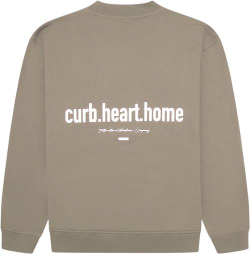 Woodbird Wbcope Home Crew Mand Dark Beige Sweatshirts Str L - hos Magasin