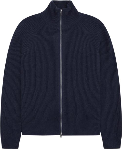 Se Woodbird Wbjass Wool Zip Mand Navy Sweaters Str L - hos Magasin ved Magasin