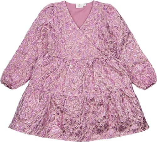 The New Tnmarla L_S Dress Str 110-116 cm/5-6 år - Crushed Berry Kjoler hos Magasin