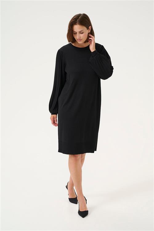 Kaffe Kalone Knit Dress Kvinde Black Deep Langærmede Bluser Str XS - hos Magasin