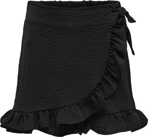 ONLY Kogmette Wrap Skort WVN Noos Str 134 - Sort Nederdele hos Magasin