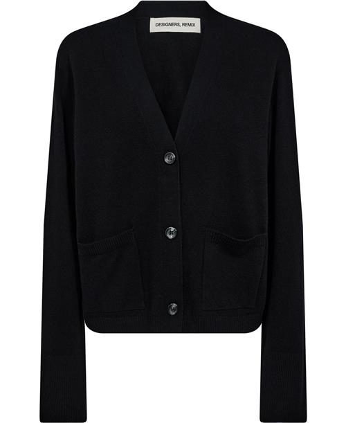 Se Designers Remix Cosmo Sleeve Cardigan Kvinde Sort Sweaters Str S - Cashmere hos Magasin ved Magasin