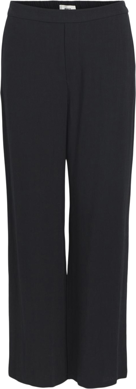 Se Object Objsanne Aline Wide Pant Noos Kvinde Black Hørbukser Str 38 - hos Magasin ved Magasin