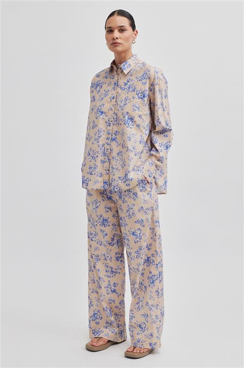 Second Female Tinne Trousers Kvinde Ultramarine Bukser Med Brede Ben Str XL - Bomuld hos Magasin